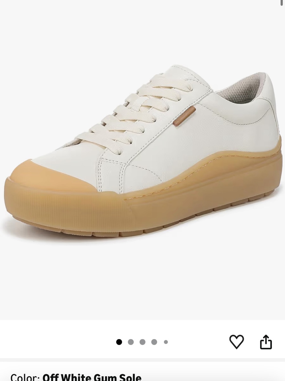 Dr. Scholl's Off-White Sneakers with Gum Sole - Picture 1 of 1